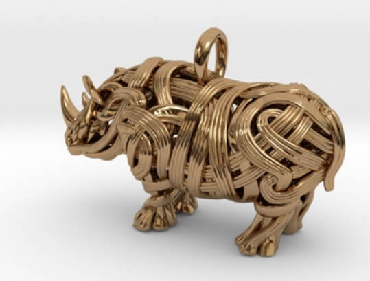 金屬3D打印動物首飾 